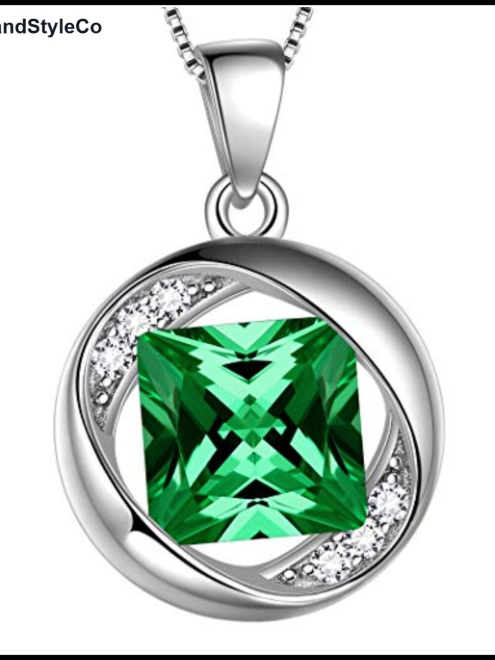 Sterling Silver Birthstone Pendant Necklace Jewelry Set